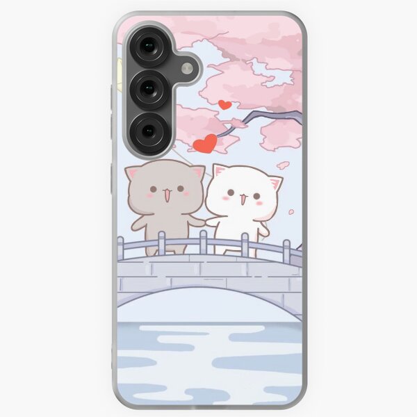 Aperçu de l'œuvre Peach and Goma Cat Cherry Blossom Tree créée et vendue par TJC-Designs.