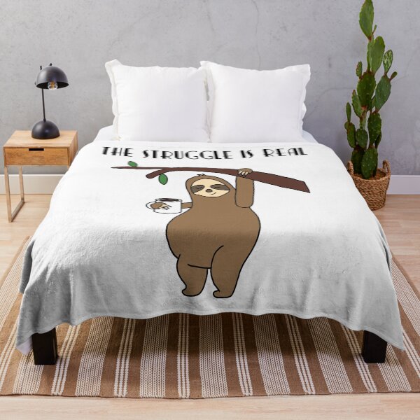 Item preview, The Struggle Is Real Sloth Cartoon designed and sold by SouthernDesigns.