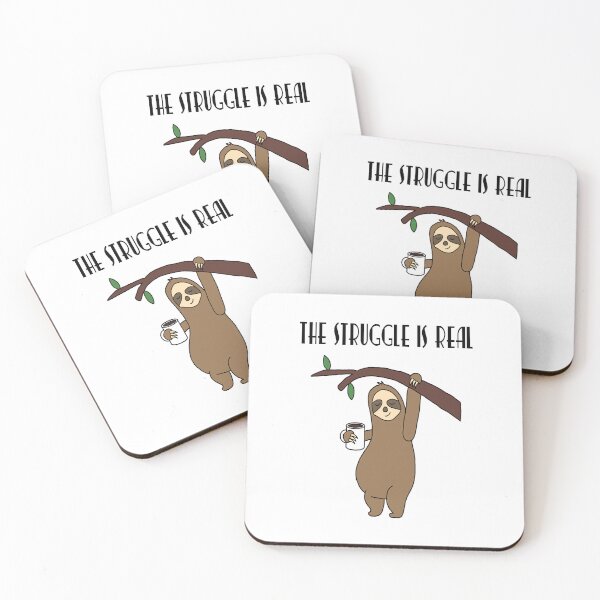 Item preview, The Struggle Is Real Sloth Cartoon  designed and sold by SouthernDesigns.