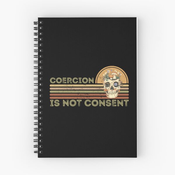 Item preview, Coercion is not consent, Retro Sunset Grunge Skull Design designed and sold by Auntieck.