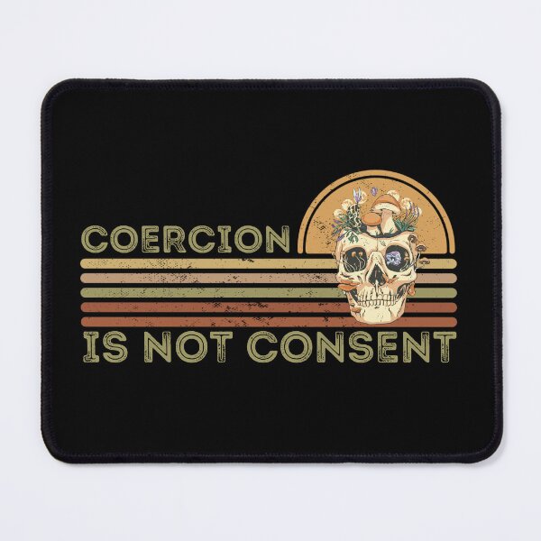 Item preview, Coercion is not consent, Retro Sunset Grunge Skull Design designed and sold by Auntieck.