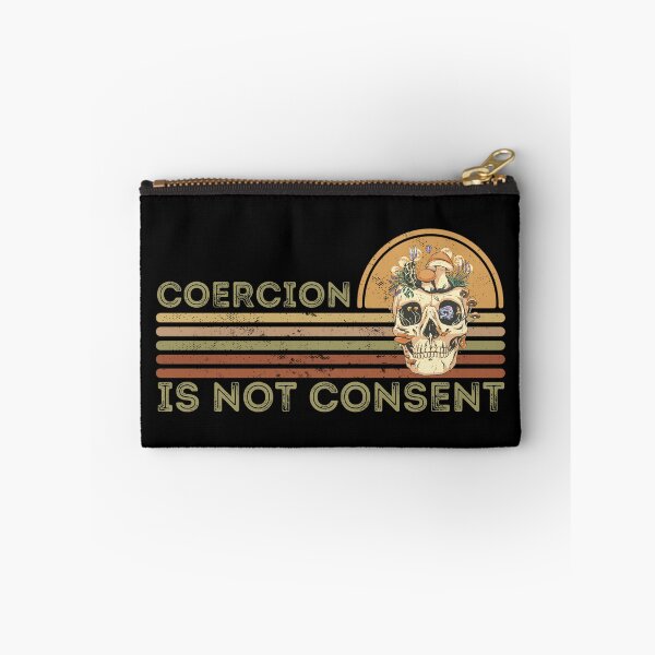 Item preview, Coercion is not consent, Retro Sunset Grunge Skull Design designed and sold by Auntieck.