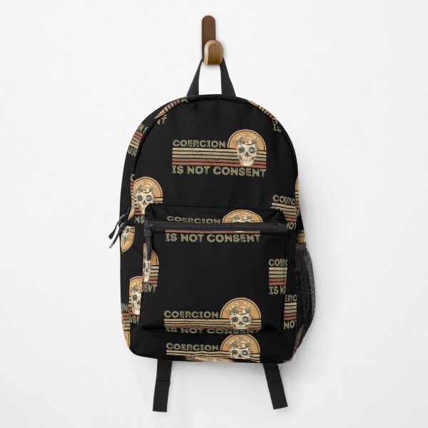 Item preview, Coercion is not consent, Retro Sunset Grunge Skull Design designed and sold by Auntieck.
