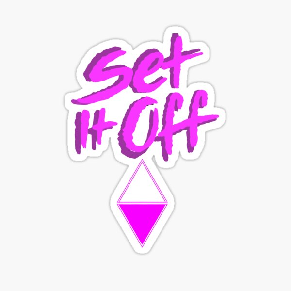 Set it off band BLACK and PINK Sticker for Sale by C.l S