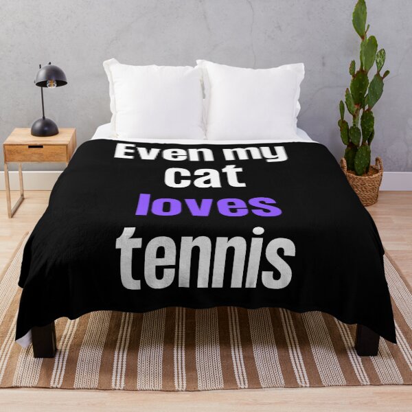Item preview, Even my cat loves tennis designed and sold by TheGreenGoat.