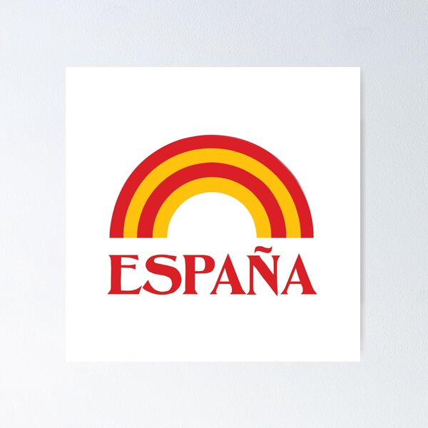 Aperçu de l'œuvre Espana avec un arc arc-en-ciel rouge et jaune créée et vendue par knappidesign.