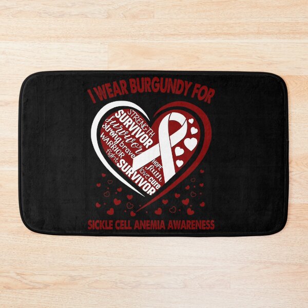Item preview, I Wear Burgundy For Sickle Cell Anemia Survivor Heart Ribbon designed and sold by heppenp.