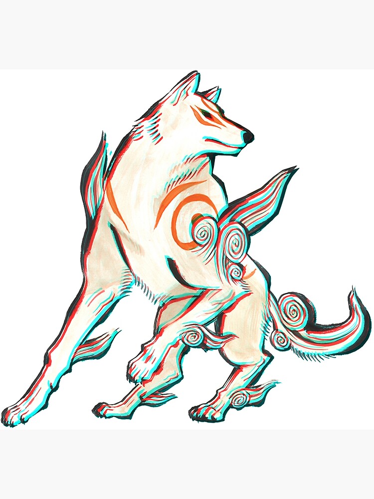 D Amaterasu Okami Poster For Sale By Kawaiicrossing Redbubble