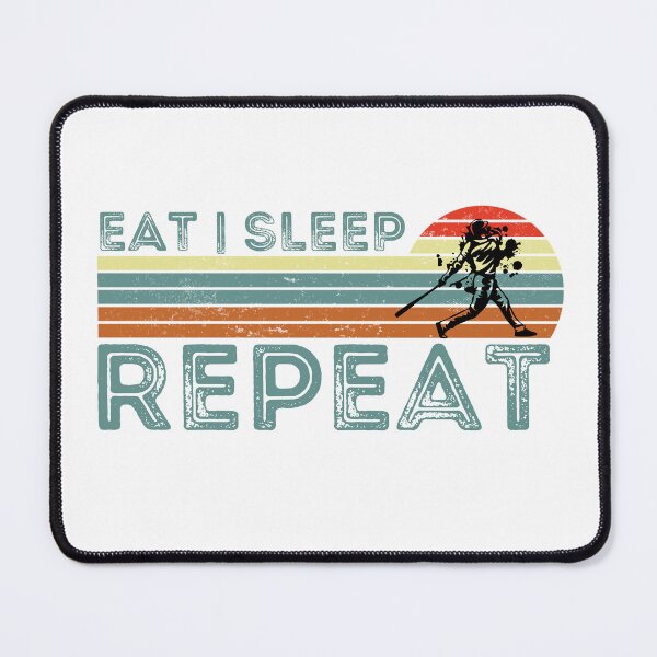 Item preview, Eat Sleep Baseball Repeat, Eat Sleep Softball Repeat, Gifts for Baseball and Softball Players designed and sold by Auntieck.