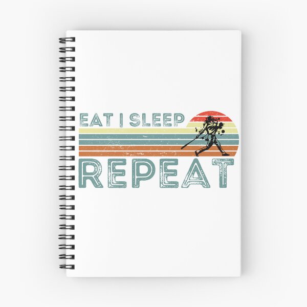 Item preview, Eat Sleep Baseball Repeat, Eat Sleep Softball Repeat, Gifts for Baseball and Softball Players designed and sold by Auntieck.