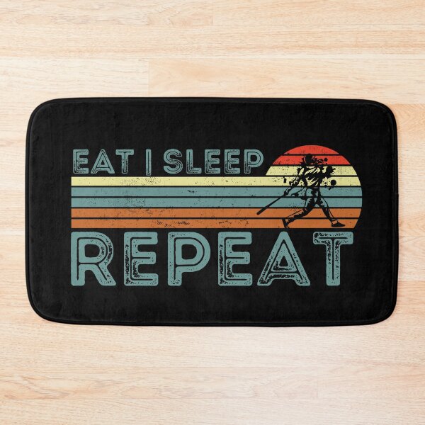 Item preview, Eat Sleep Baseball Repeat, Eat Sleep Softball Repeat, Gifts for Baseball and Softball Players designed and sold by Auntieck.
