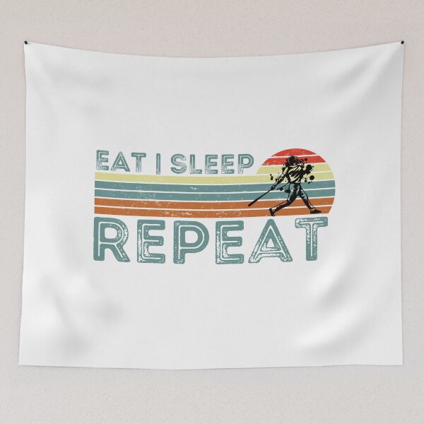 Item preview, Eat Sleep Baseball Repeat, Eat Sleep Softball Repeat, Gifts for Baseball and Softball Players designed and sold by Auntieck.