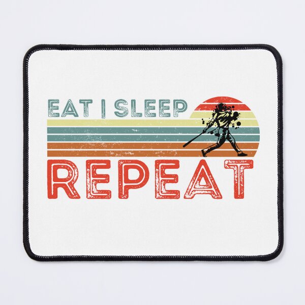 Item preview, Eat Sleep Baseball Repeat, Eat Sleep Softball Repeat, Gifts for Baseball and Softball Players designed and sold by Auntieck.
