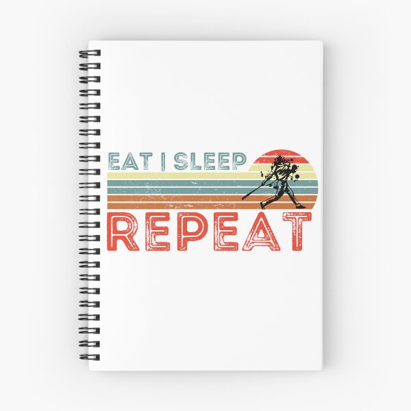 Item preview, Eat Sleep Baseball Repeat, Eat Sleep Softball Repeat, Gifts for Baseball and Softball Players designed and sold by Auntieck.