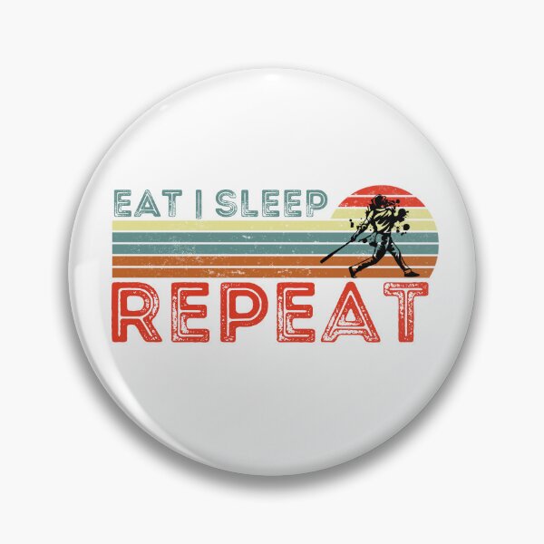 Item preview, Eat Sleep Baseball Repeat, Eat Sleep Softball Repeat, Gifts for Baseball and Softball Players designed and sold by Auntieck.