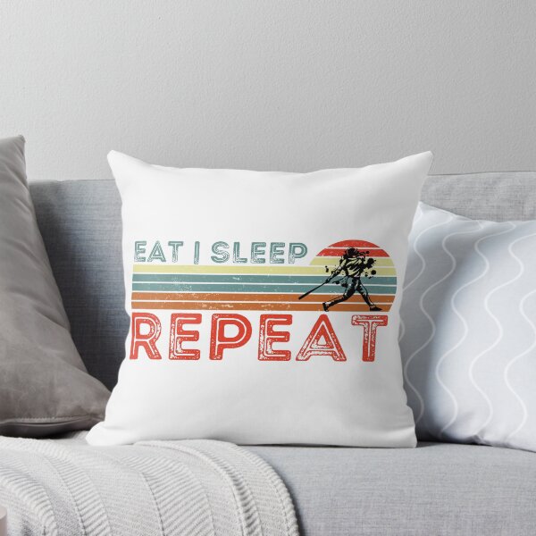 Item preview, Eat Sleep Baseball Repeat, Eat Sleep Softball Repeat, Gifts for Baseball and Softball Players designed and sold by Auntieck.