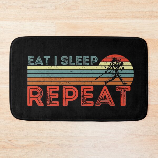 Item preview, Eat Sleep Baseball Repeat, Eat Sleep Softball Repeat, Gifts for Baseball and Softball Players designed and sold by Auntieck.