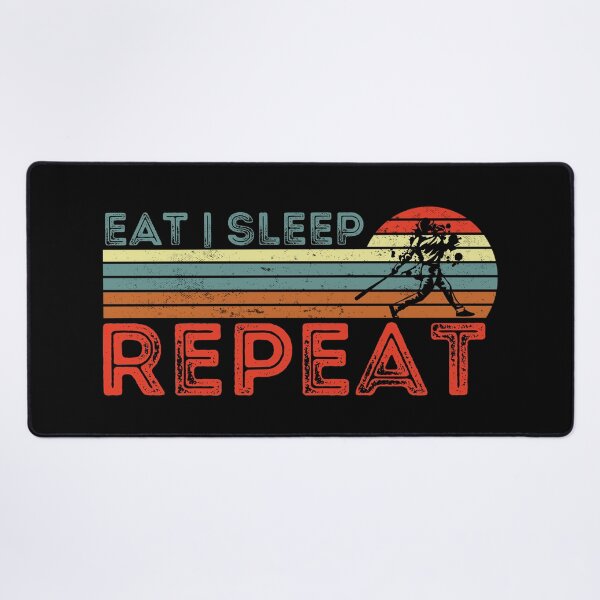 Item preview, Eat Sleep Baseball Repeat, Eat Sleep Softball Repeat, Gifts for Baseball and Softball Players designed and sold by Auntieck.