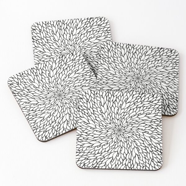 Item preview, Black and White Petal Cyclone designed and sold by cherdoodles.