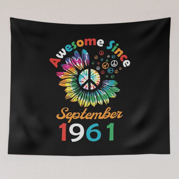 Item preview, Funny Birthday Quote, Awesome Since September 1961, Retro Birthday designed and sold by Estrytee.