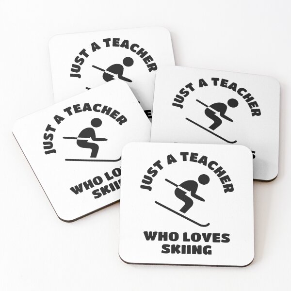 Item preview, Just a teacher who loves skiing designed and sold by TheGreenGoat.