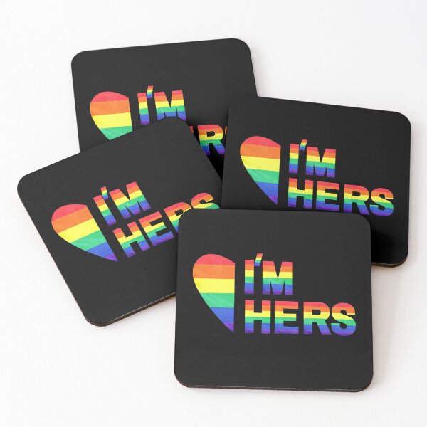 Item preview, i'm hers - matching lgbt couple (black ver) designed and sold by -justb-.