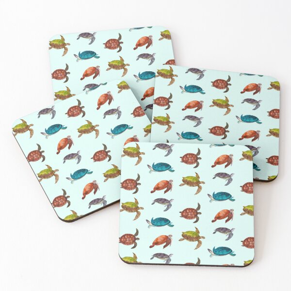Item preview, Sea Turtles Watercolor Ocean Animals Pack designed and sold by DaisyPaints.