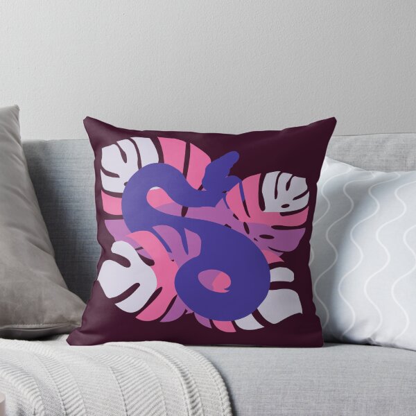 Item preview, Serpiente Bonita En Color Rosa Hojas De Monstera designed and sold by Nerdynoods.
