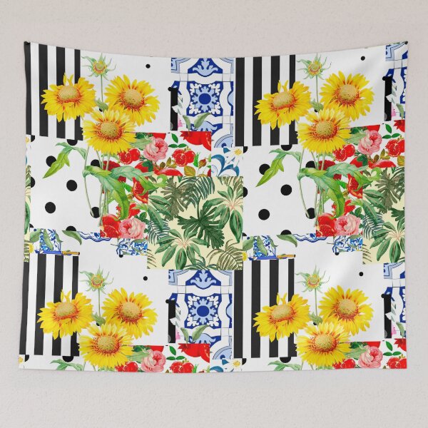 Item preview, Italian,Sicilian art,patchwork,summer,Flowers designed and sold by MariaMarinova.