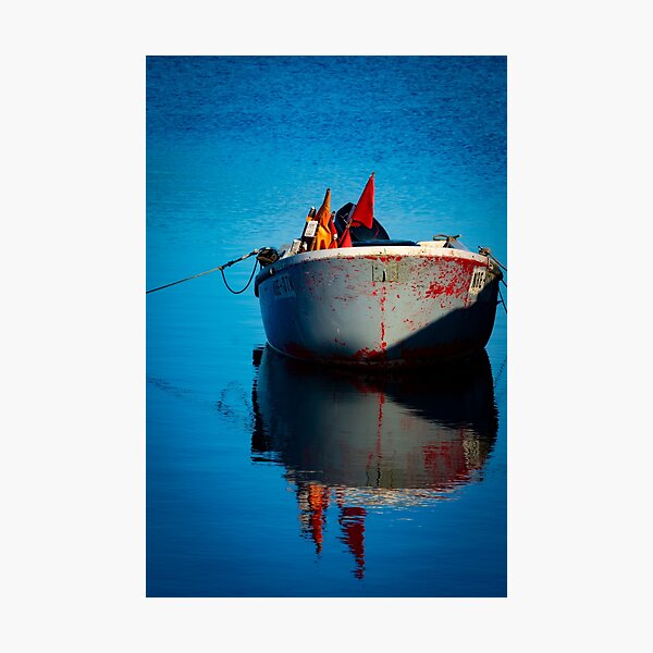 Fishing boat on the beach of the Baltic Sea print by Michael