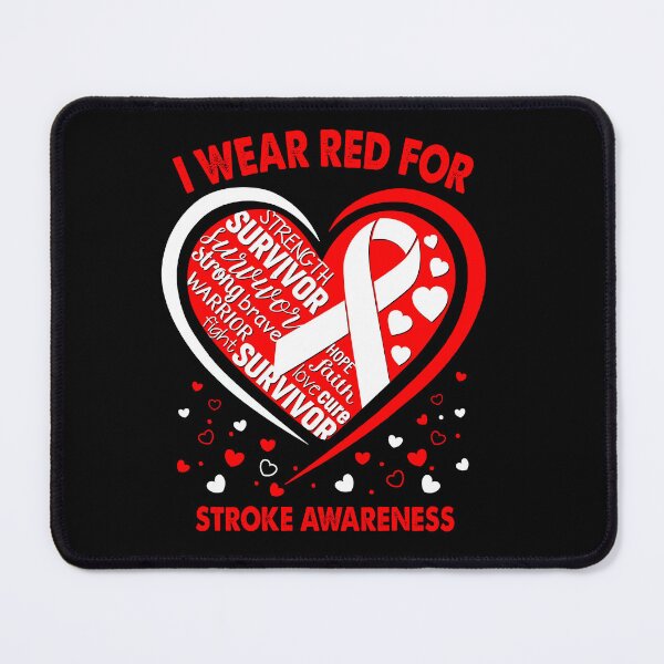 Item preview, I Wear Red For Stroke Survivor Heart Ribbon designed and sold by heppenp.