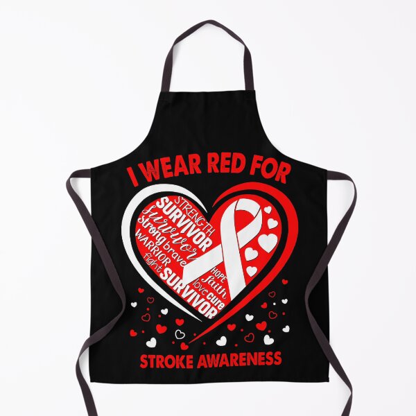 Item preview, I Wear Red For Stroke Survivor Heart Ribbon designed and sold by heppenp.