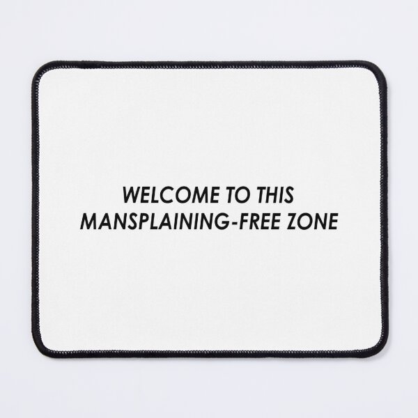Item preview, funny feminist mansplaining-free feminism gift for her Funny sarcastic Rude Offensive saying, designed and sold by joygift369.