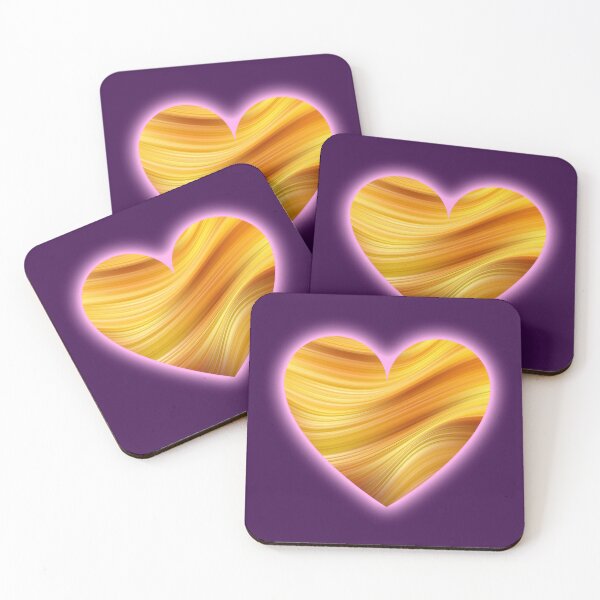 Item preview, Golden Hearts on Royal Purple Background designed and sold by GoldenPine.