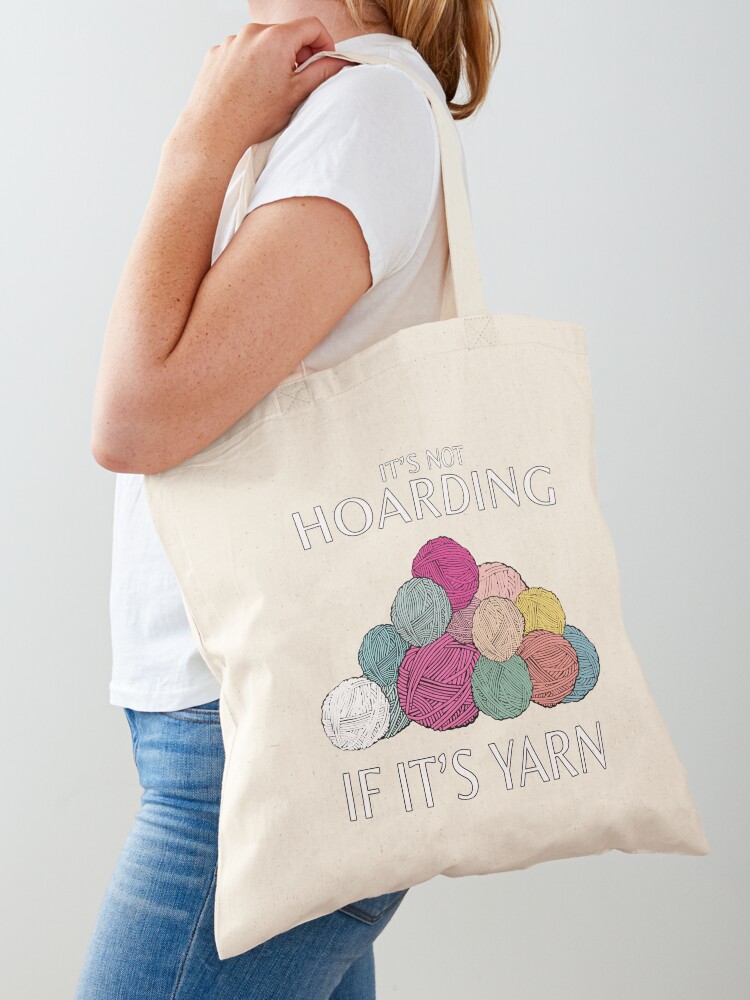 Time To Unwind Tote Bag, Funny Knitting / Crochet Yarn Bag – Sweet