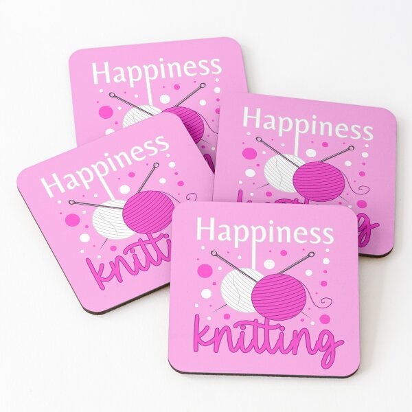 Item preview, Happiness Is Knitting Cute Quote Yarn Crafts Quoote designed and sold by sillyquestions.