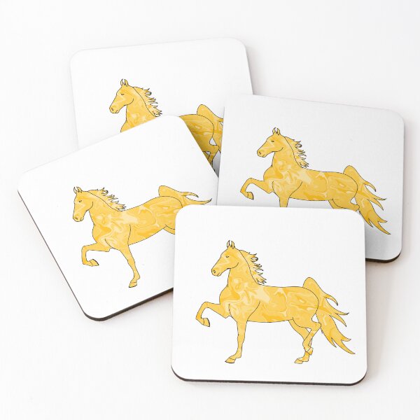 Item preview, Swirly Saddlebred Trotting Horse Lemon Yellow designed and sold by theaadesigns.
