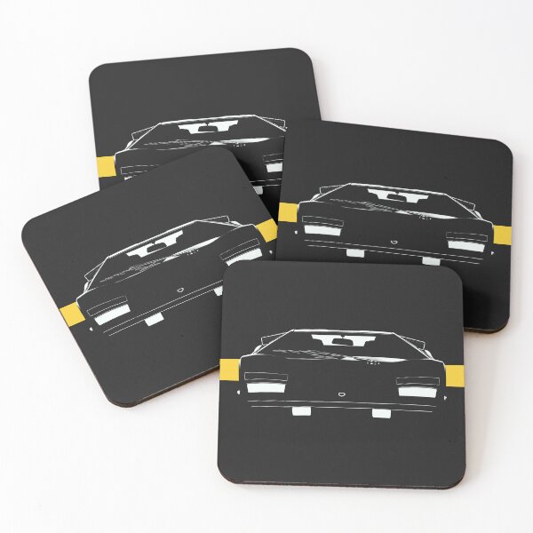Item preview, Classic Italian Supercar Front Highlights - yellow stripe designed and sold by ApexFibers.