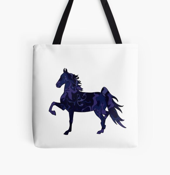 Aperçu de l'œuvre Swirly Saddlebred Trotteur Bleu Foncé créée et vendue par theaadesigns.