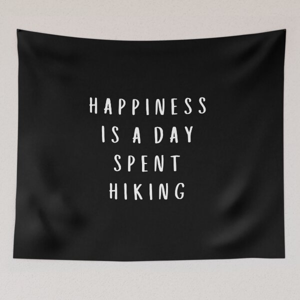 Item preview, Happiness Is A Day Spent Hiking, Quote designed and sold by adelferhat.