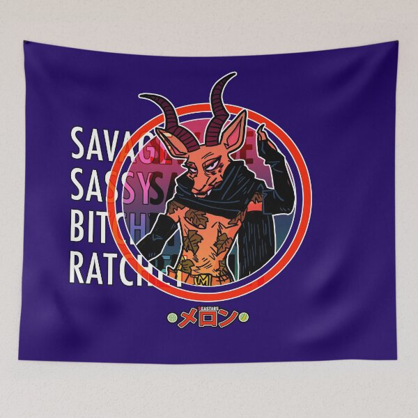 Item preview, BEASTARS ! SAVAGE SASSY BITCHY RATCHET MELON MASK T-SHIRT  designed and sold by angsty-angst.