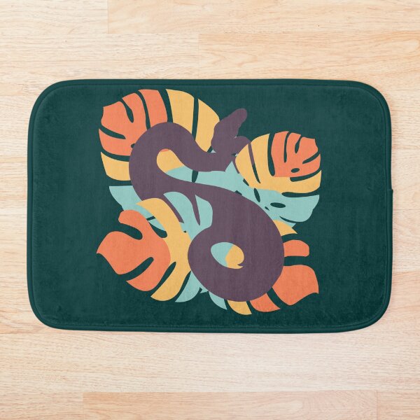 Item preview, Snake in Seafoam Embers Colour Monstera Leaves designed and sold by Nerdynoods.