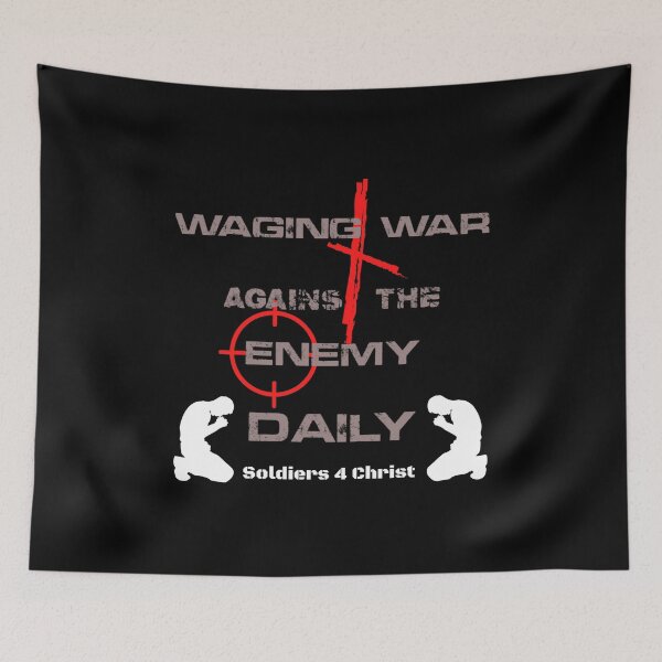 Item preview, WAGING WAR against the ENEMY -Christian t-shirt, hoodie, premium tee, youth, women, etc. designed and sold by Brent Horton.