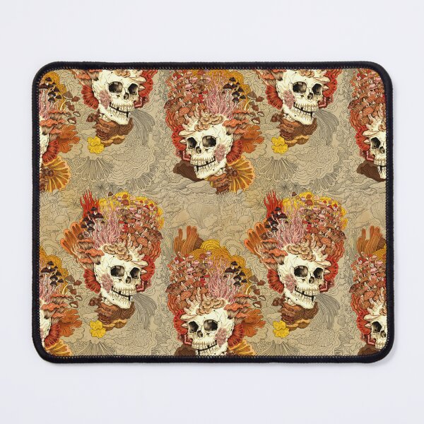 Item preview, Garden of Decay and Life: Skull with mushrooms, fungi and mice designed and sold by Marta Tesoro.