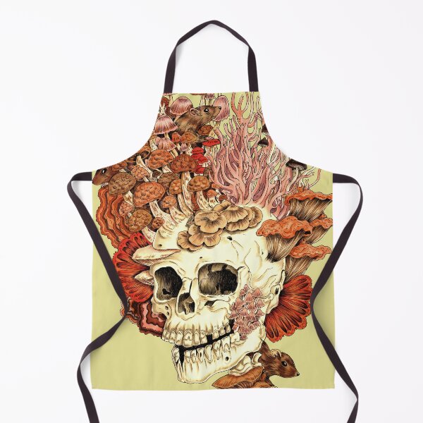 Item preview, Garden of Decay and Life: Skull with mushrooms, fungi and mice designed and sold by Marta Tesoro.