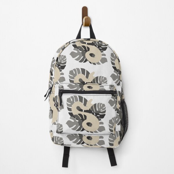 Item preview, Snake in Cream Chromatic Colour Monstera Leaves designed and sold by Nerdynoods.