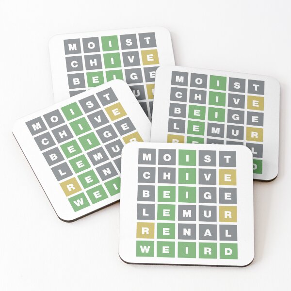 Item preview, Weird Wordle Word Guessing Boxes designed and sold by undormanted.