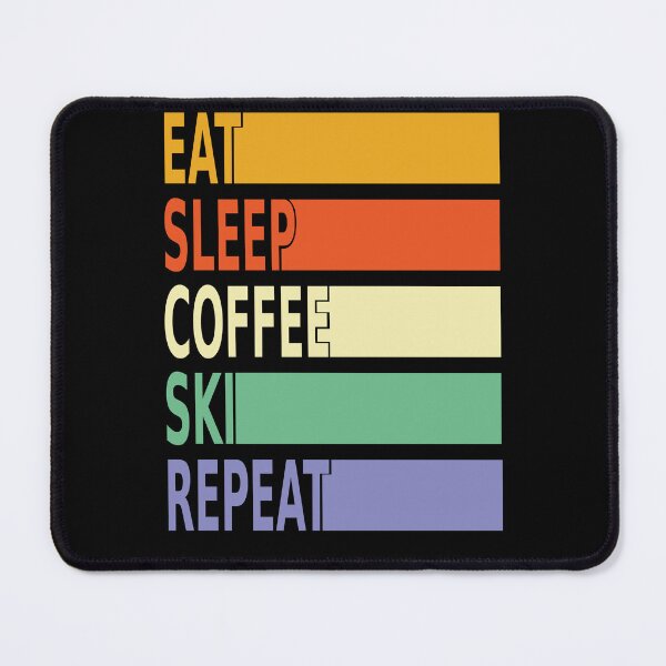 Item preview, Eat Sleep Coffee Ski Repeat Shirt, Snowboard Ski Shirt, Ski Lover Shirt, Mountain Shirt, Vintage Ski Shirt, Gift For Coffee ski Lover designed and sold by Laadel.