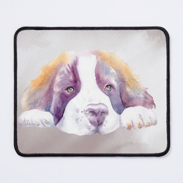 Item preview, Watercolor Saint Bernard Puppy Dog designed and sold by andieartco.