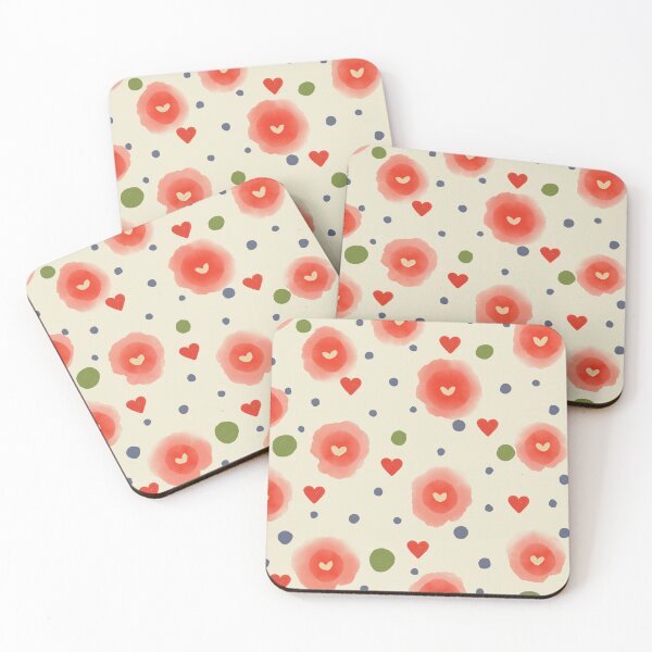 Item preview, Hearts and dots pattern designed and sold by PixalDesigns.